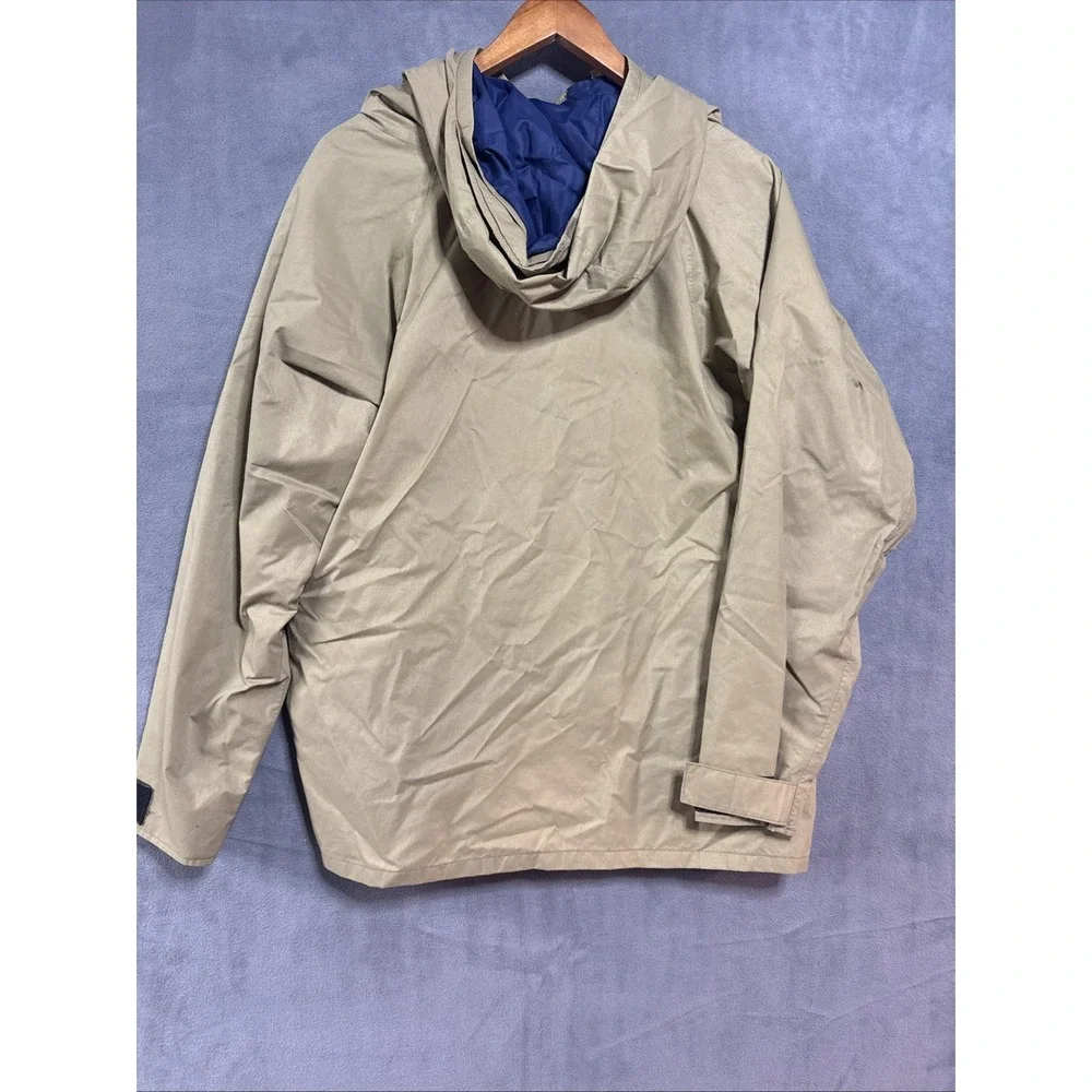 Marmot Mountain Works GoreTex Jacket Sz S Vintage Hooded Ski Rain Coat Beige 80s